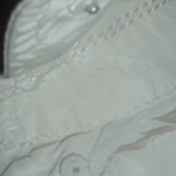 ELIE TAHARI IVORY button up shirt dress M epaulets safari pockets belt - Picture 7 of 8